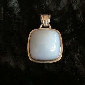 Estate Sterling Silver and Lavender Jade Pendant